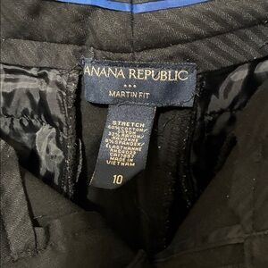 Banana Republic Black Stretch Martin Fit Trousers